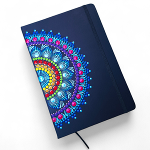 Pontozott mandalás jegyzetfüzet,  sima lapos  csakra szivárvány - Meska.hu