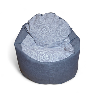 Szürke mandalás alacsonyabb standard babzsák - Meska.hu