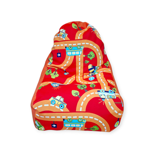 Mini kuckó gyerek babzsákfotel � járműves mintával - otthon & életmód - bútor - babzsák - babzsákfotel  - Meska.hu