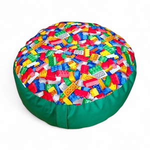 Puff, padlópárna zöld - legós 60 � 20 cm - otthon & életmód - bútor - babzsák - babzsák párna - Meska.hu
