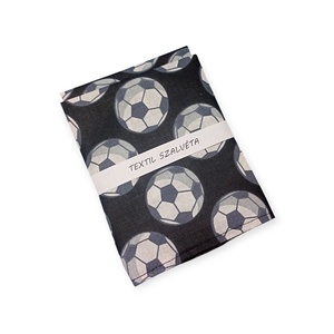 Textil szalvéta 2db, fekete-fehér focis, Otthon & Életmód, Konyhafelszerelés, tálalás, Konyhai textil, Szalvéta, Varrás, MESKA