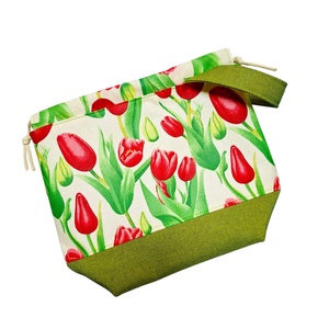 Tulipán mintás project bag � neszesszer és kistáska - táska & tok - neszesszer - Meska.hu
