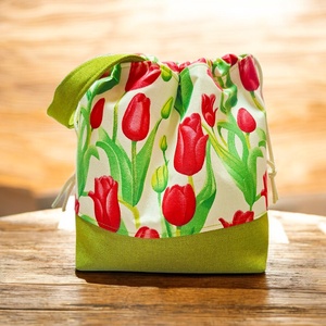 Tulipán mintás project bag � neszesszer és kistáska - táska & tok - neszesszer - Meska.hu