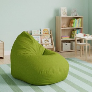 LUX babzsák mini méretben, zöld, beige alapon pillangós - otthon & életmód - bútor - babzsák - babzsákfotel  - Meska.hu