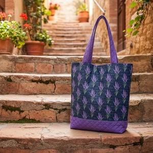 Levendulás nagy méretű táska, vízlepergetős anyagból, Táska & Tok, Bevásárlás & Shopper táska, Shopper, textiltáska, szatyor, Varrás, MESKA