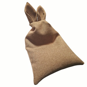 Nyuszifüles mini babzsák mobiltartó világosbarna  - otthon & életmód - tárolás & rendszerezés - asztali telefontartó - Meska.hu