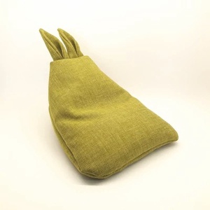 Nyuszifüles mini babzsák mobiltartó kivizöld  - otthon & életmód - tárolás & rendszerezés - asztali telefontartó - Meska.hu