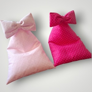 Nyuszifüles mini babzsák mobiltartó halvány pink, pöttyös, masnival - otthon & életmód - tárolás & rendszerezés - asztali telefontartó - Meska.hu