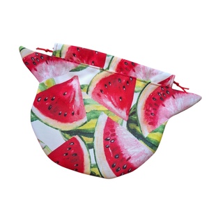 Cicafüles összehúzható zsákocska neszeszer, zöld bársony - táska & tok - neszesszer - Meska.hu