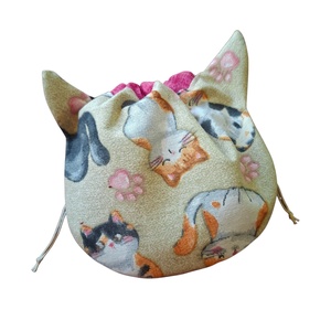 Cicafüles összehúzható zsákocska neszeszer, cicás, Táska & Tok, Neszesszer, Varrás, MESKA