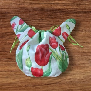Nyuszifüles összehúzható zsákocska neszeszer, tulipános , Táska & Tok, Neszesszer, Varrás, MESKA