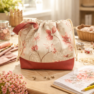 Project zsák, Bronz virágos, nagy, Táska & Tok, Neszesszer, Varrás, MESKA