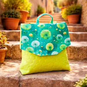 GabO hátizsák Zöld, pitypangos - táska & tok - hátizsák - kishátizsák - Meska.hu