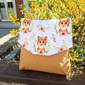 GabO hátizsák Okkersárga, rókás - táska & tok - hátizsák - kishátizsák - Meska.hu