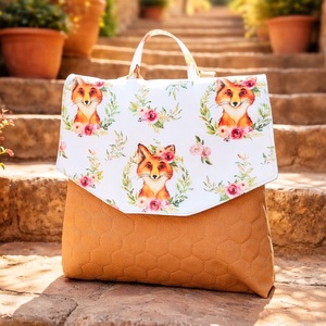 GabO hátizsák Okkersárga, rókás - Meska.hu