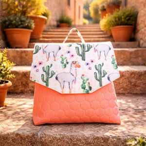 GabO hátizsák Barackvirág, lámás - Meska.hu