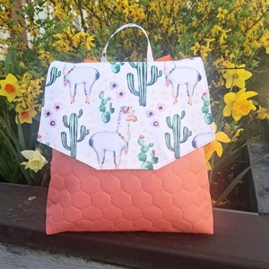 GabO hátizsák Barackvirág, lámás - táska & tok - hátizsák - kishátizsák - Meska.hu