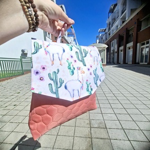 GabO hátizsák Barackvirág, lámás - táska & tok - hátizsák - kishátizsák - Meska.hu