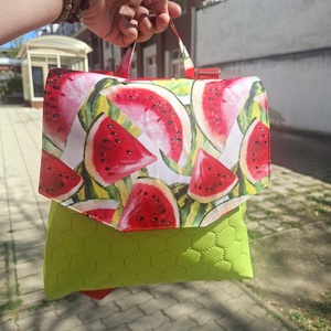 GabO hátizsák Kivizöld, dinnyés - táska & tok - hátizsák - kishátizsák - Meska.hu