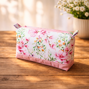 Rózsaszín virágos neszeszer  - Meska.hu