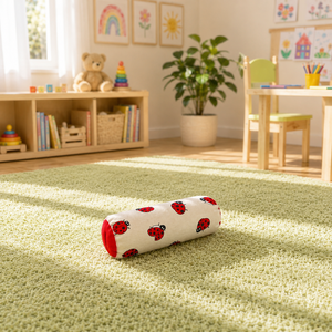 Henger párna tönköly pelyvával töltve, 14X30cm, Katicás - játék & sport - sport és kikapcsolódás - jóga, pilates, torna - jógapárna - Meska.hu