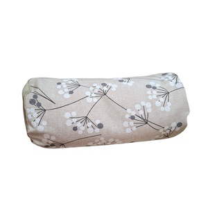 Henger párna tönköly pelyvával töltve, 14X30cm, Beige pitypangos - játék & sport - sport és kikapcsolódás - jóga, pilates, torna - jógapárna - Meska.hu