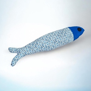 Óriás halacska párna, kék pikkelyes, 90cm - otthon & életmód - lakástextil - párna & párnahuzat - forma párna - Meska.hu
