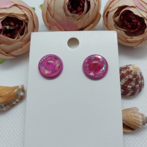 Fülbevaló valódi virágokkal - ékszer - fülbevaló - pötty fülbevaló - Meska.hu