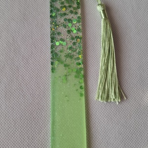 Lime zöld, glitteres könyvjelző - könyv & zene - könyvjelző - Meska.hu