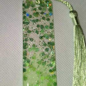 Lime zöld, glitteres könyvjelző - könyv & zene - könyvjelző - Meska.hu