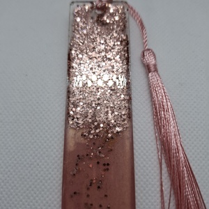 Rózsaarany (rose gold) műgyanta könyvjelző  - könyv & zene - könyvjelző - Meska.hu
