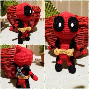 Deadpool figura, Játék & Sport, Szörnyike, Plüssállat & Játékfigura, Horgolás, MESKA