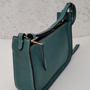 Petra türkíz zöld bagett bag, Táska & Tok, Kézitáska & válltáska, Alkalmi táska, Bőrművesség, MESKA