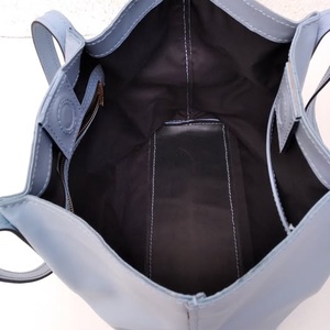 Bianka égkék marhabőr válltáska - táska & tok - kézitáska & válltáska - nagy pakolós táska - Meska.hu