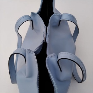 Bianka égkék marhabőr válltáska - táska & tok - kézitáska & válltáska - nagy pakolós táska - Meska.hu