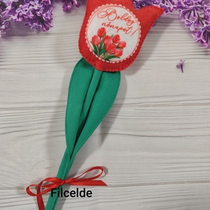 Nőnapi filc tulipán - Meska.hu
