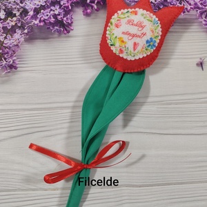 Nőnapi filc tulipán - Meska.hu
