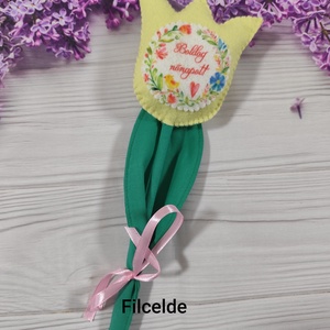 Nőnapi filc tulipán - Meska.hu