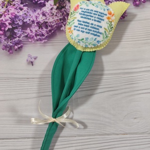Filc tulipán - idézettel - Meska.hu