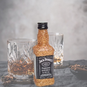 Mini Jack Daniel's csillámporos üvegben - Meska.hu