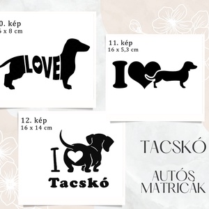 Tacskós autós matricák 10-12 - Meska.hu