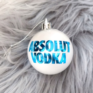 Absolut Vodka karácsonyi gömb , Karácsony, Karácsonyi lakásdekoráció, Karácsonyfadíszek, Fotó, grafika, rajz, illusztráció, MESKA