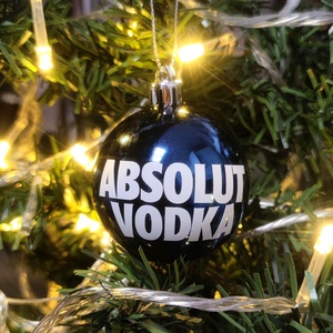 Absolut Vodka karácsonyi gömb  - karácsony - karácsonyi lakásdekoráció - karácsonyfadíszek - Meska.hu