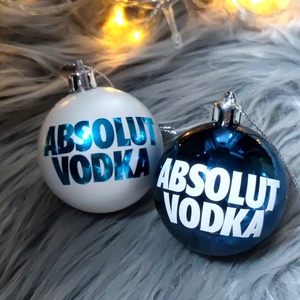 Absolut Vodka karácsonyi gömb  - karácsony - karácsonyi lakásdekoráció - karácsonyfadíszek - Meska.hu