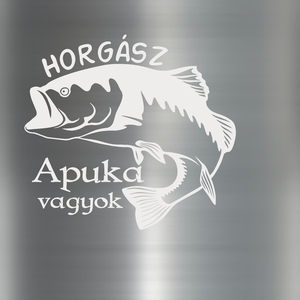 Autós matrica (horgász apuka) - otthon & életmód - autó - autós matrica - Meska.hu