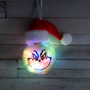 Grinch gömb - karácsony - karácsonyi lakásdekoráció - karácsonyfadíszek - Meska.hu