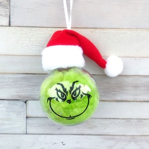 Grinch gömb - karácsony - karácsonyi lakásdekoráció - karácsonyfadíszek - Meska.hu