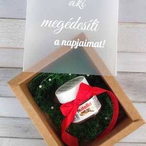 Valentin napi ajándék doboz (Mini Nutella), Karácsony, Karácsonyi lakásdekoráció, Karácsonyfadíszek, Mindenmás, MESKA