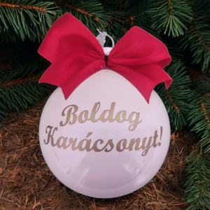 Karácsonyi gömb fenyődísz  - karácsony - karácsonyi lakásdekoráció - karácsonyfadíszek - Meska.hu