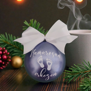 Babaváró karácsonyi gömb (fiús) - karácsony - karácsonyi lakásdekoráció - karácsonyfadíszek - Meska.hu